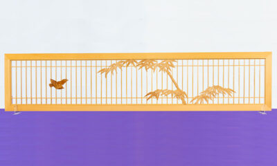 書院欄間】 格子 松 〔右〕 （単品） 一点物 新品 - 山清片山