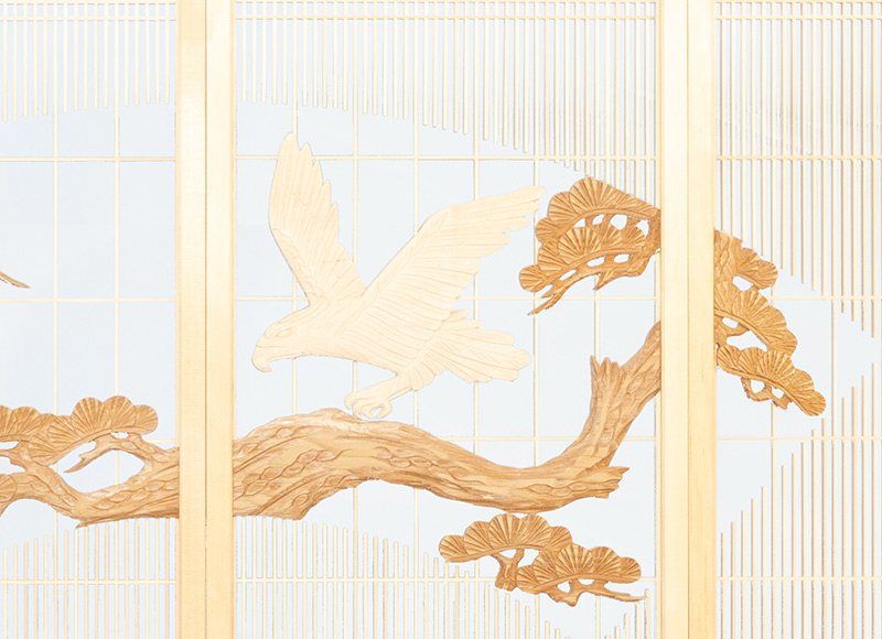 【書院障子】松鷹扇　腰濁江　株式会社山清片山