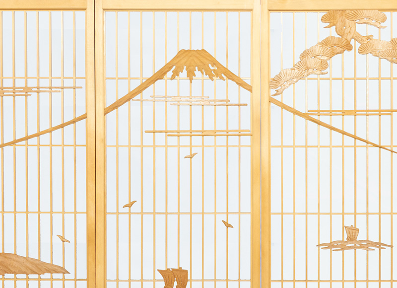 【書院障子】富士に松　株式会社山清片山