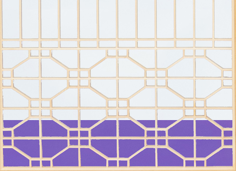 【書院障子】麻乃葉帯　桐の葉　腰蜀江　株式会社山清片山