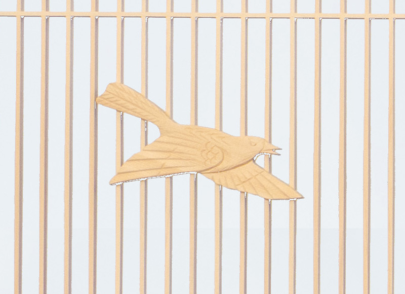 【書院欄間】梅に鶯　株式会社山清片山