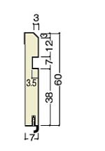 NODA BINOIE 巾木 チェストナット柄ブラック MH-13BK 15本入り