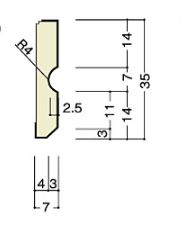 NODA BINOIE 廻り縁 チェストナット柄ブラック MM-10BK 20本入り